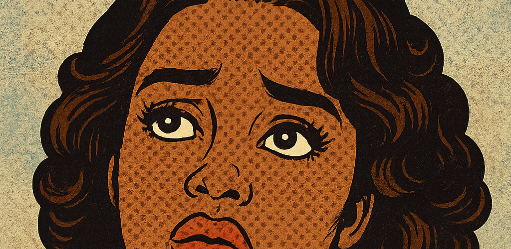 An image of an African-American woman with questions marks over her head, as if she is contemplating whether she has Meniere's disease or not.